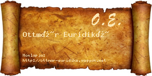 Ottmár Euridiké névjegykártya